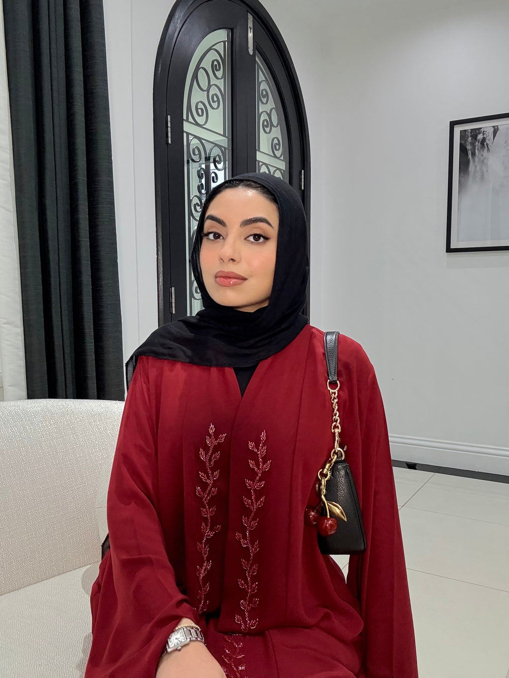 ALIA ABAYA-RED