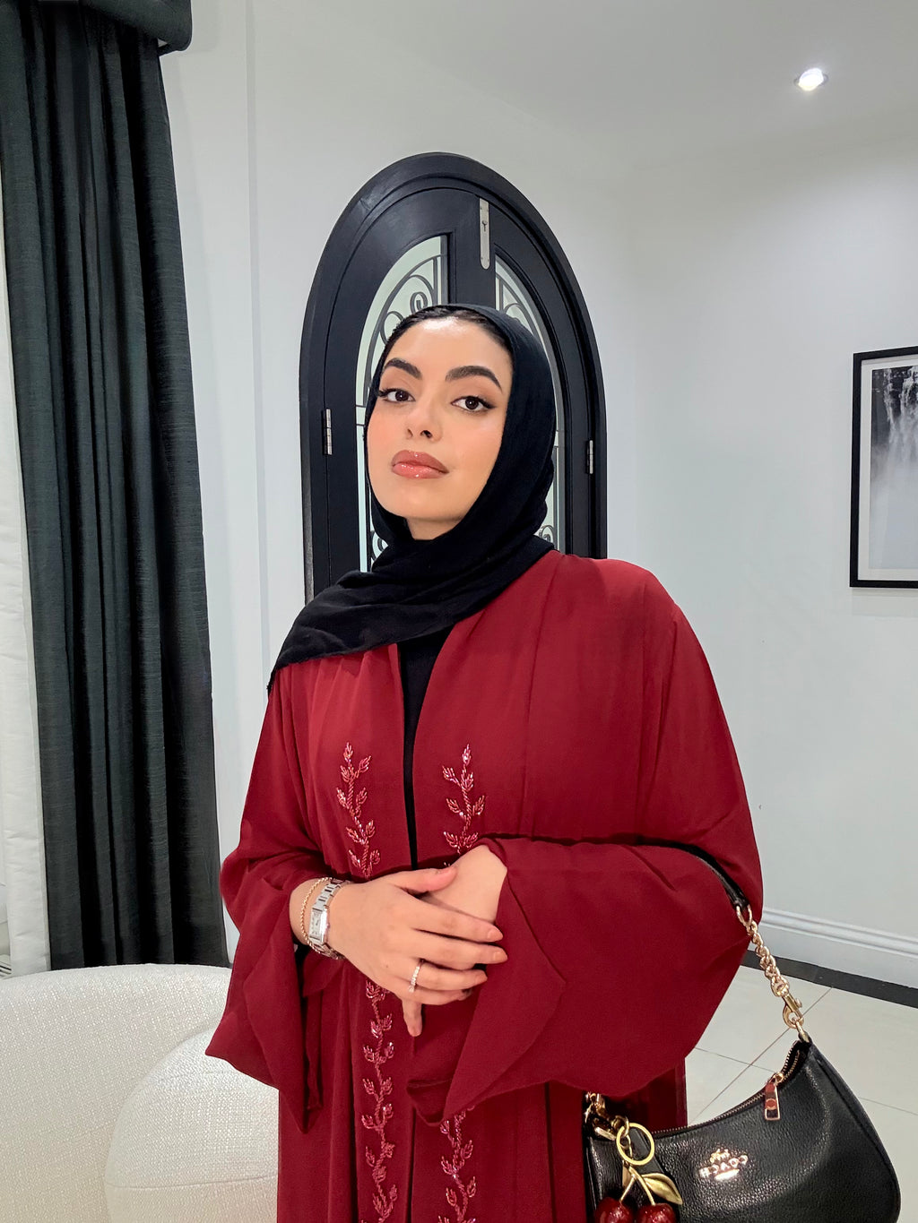 ALIA ABAYA-RED